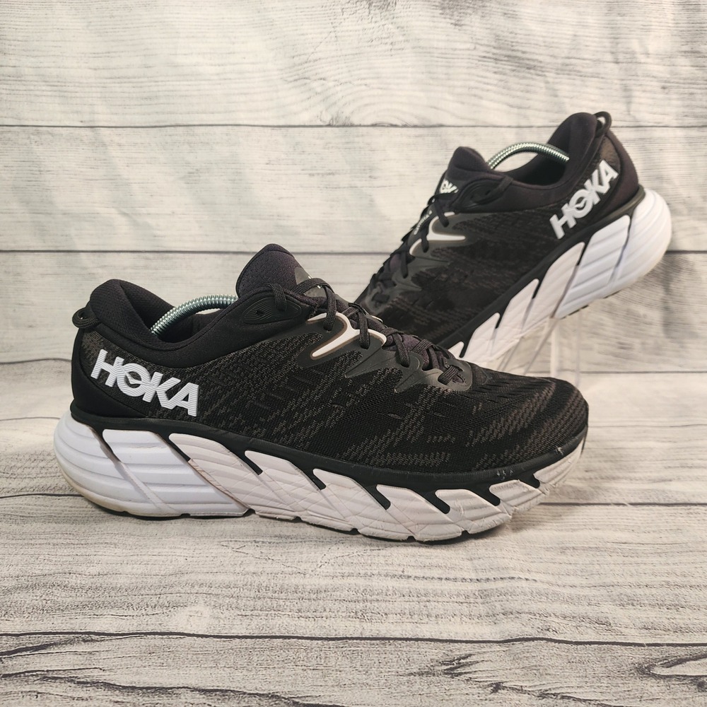 Hoka One One Gaviota 4 Men's Size 13D Running Shoes Black White 1123198 BWHT